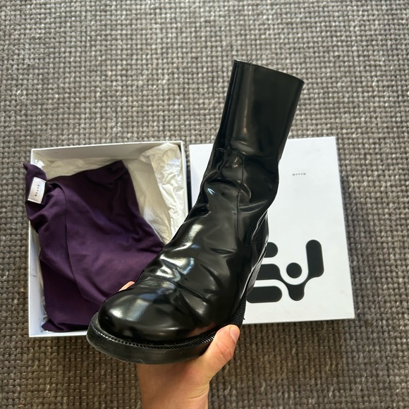 Eytys Blaise Black Leather Zippered Boot main image 14